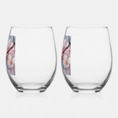 Magie der rosa Blüten Weinglas Ohne Stiel (Links)