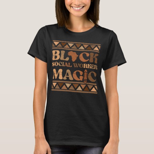 Magie der schwarzen Sozialarbeiter in Afrika Pride T-Shirt (Vorderseite)