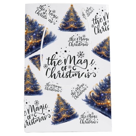 Magie der Weihnachtsbaumen Mittlere Geschenktüte (Vorderseite)