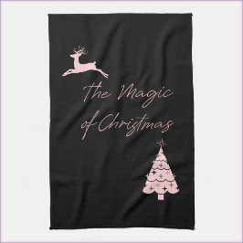 Magie der Weihnachtsreinheit und des Baumes Geschirrtuch