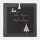 Magie der Weihnachtsreinheit und des Baumes Ornament Aus Glas (Vorderseite)