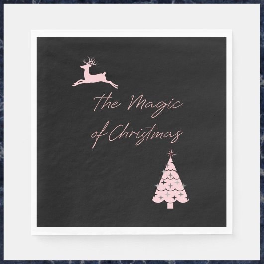 Magie der Weihnachtsreinheit und des Baumes Serviette