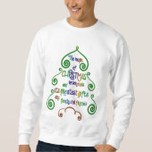 Magie der Weihnachtstypografie in Baumform Sweatshirt (Vorderseite)