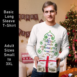 Magie der Weihnachtstypografie in Baumform, ZSG T-Shirt