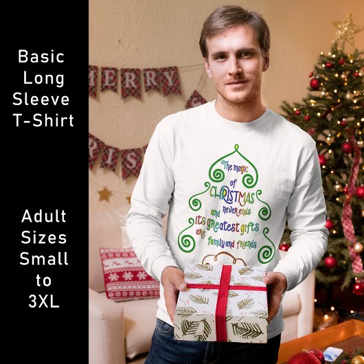 Magie der Weihnachtstypografie in Baumform, ZSG T-Shirt