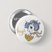 Magie des Einhorns Button (Vorne & Hinten)