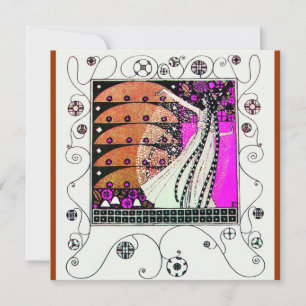 MAGIE DES FRÜHLINGS hell violett weiß braun Einladung