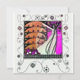 MAGIE DES FRÜHLINGS hell violett weiß braun Einladung