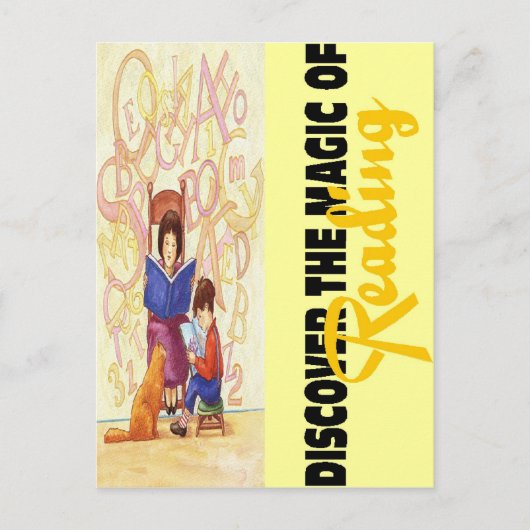 Magie des Lesens Postkarte (Vorderseite)