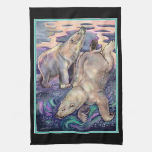 Magie des Polarbären Geschirrtuch