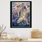 Magie des Polarbären Poster (Küche)