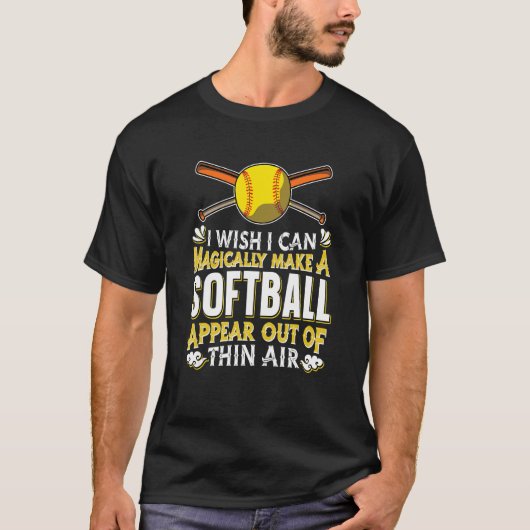 Magie des Softball Game Team Sport Pitcher Catcher T-Shirt (Vorderseite)