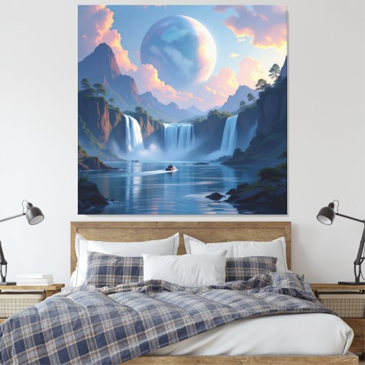 Magie des Wasserfalls Leinwanddruck (Insitu (Schlafzimmer))