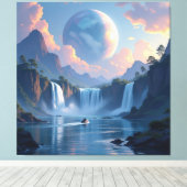 Magie des Wasserfalls Leinwanddruck (Insitu (Holzboden))