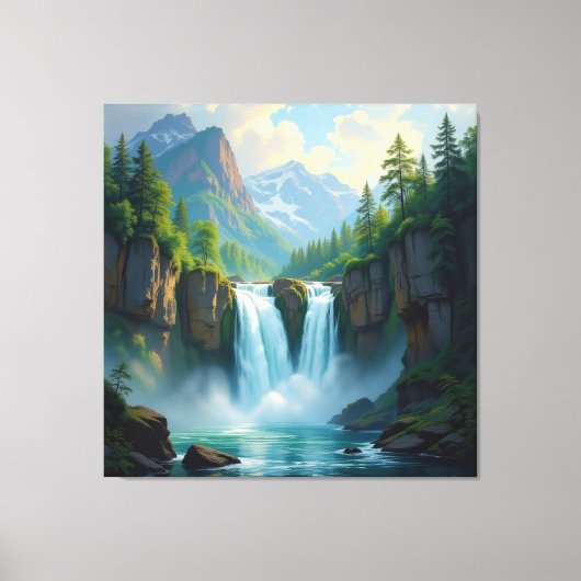 Magie des Wasserfalls Leinwanddruck (Vorderseite)