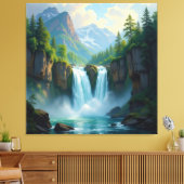 Magie des Wasserfalls Leinwanddruck (Insitu (Wohnzimmer))