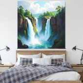 Magie des Wasserfalls Leinwanddruck (Insitu (Schlafzimmer))