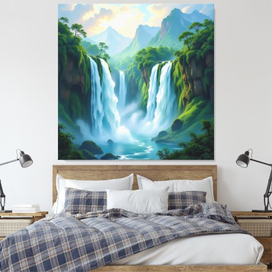 Magie des Wasserfalls Leinwanddruck (Insitu (Schlafzimmer))