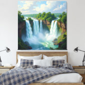 Magie des Wasserfalls Leinwanddruck (Insitu (Schlafzimmer))