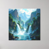 Magie des Wasserfalls Leinwanddruck (Vorderseite)
