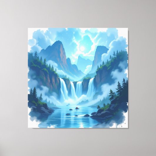 Magie des Wasserfalls Leinwanddruck (Vorderseite)