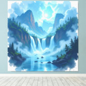 Magie des Wasserfalls Leinwanddruck (Insitu (Holzboden))