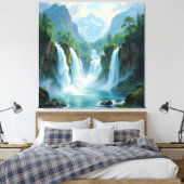 Magie des Wasserfalls Leinwanddruck (Insitu (Schlafzimmer))