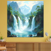 Magie des Wasserfalls Leinwanddruck (Insitu (Wohnzimmer))