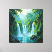 Magie des Wasserfalls Leinwanddruck (Vorderseite)
