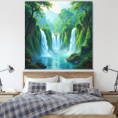 Magie des Wasserfalls Leinwanddruck (Insitu (Schlafzimmer))