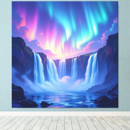 Magie des Wasserfalls Leinwanddruck (Insitu (Holzboden))