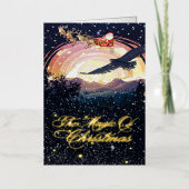 Magie des Weihnachtsmann-Schlittens Nachthimmel (Vorderseite)