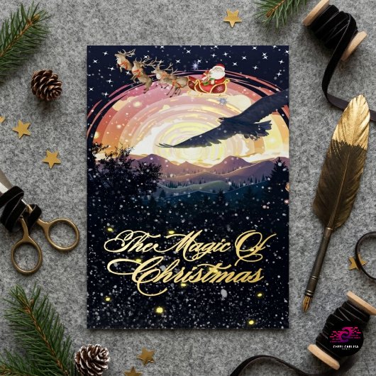 Magie des Weihnachtsmann-Schlittens Nachthimmel