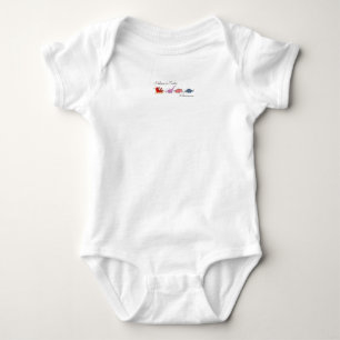 "Magie des Weihnachtsmanns und der Dinosaurier" Baby Strampler