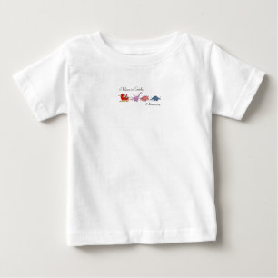 "Magie des Weihnachtsmanns und der Dinosaurier" Baby T-shirt