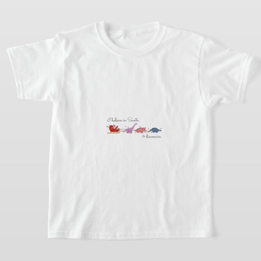 "Magie des Weihnachtsmanns und der Dinosaurier" T-Shirt (Ablage )