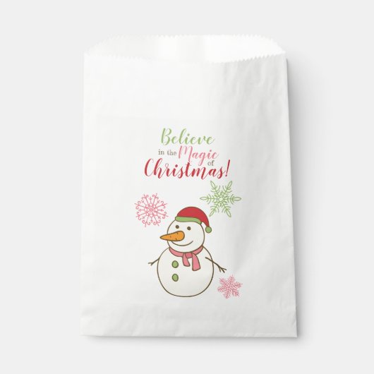 Magie des Weihnachtsschneemans Geschenktütchen (Vorderseite)