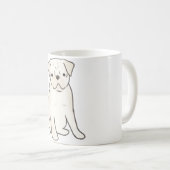 Magie des weißen Mops Kaffeetasse (VorderseiteRechts)