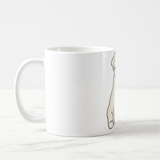 Magie des weißen Mops Kaffeetasse (Links)