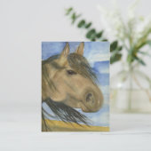 Magie, ein Amerikaner Mustang Postkarte (Stehend Vorderseite)