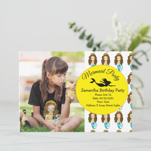 Magie eines Meerjungfrau-Party Einladung (Stehend Vorderseite)