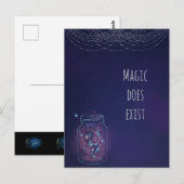 Magie existiert Feuer-Fly-Jar Postkarte (Vorne/Hinten)