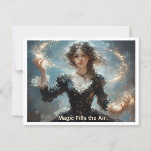 Magie füllt die Luft bunt magisch mystisch Postkarte