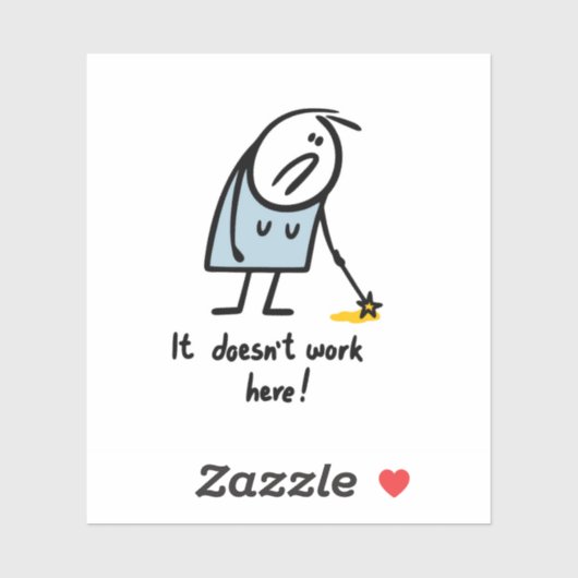 Magie funktioniert nicht aufkleber (Blatt)