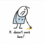 Magie funktioniert nicht aufkleber (Vorderseite)