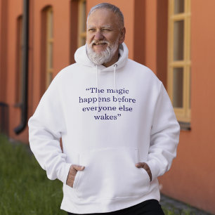 Magie geschieht vor Sonnenaufgang Minimaler Ausspr Hoodie