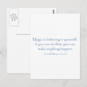 Magie glaubt postkarte (Vorne/Hinten)