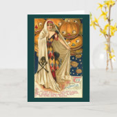 Magie Halloween Karte (Gelbe Blume)