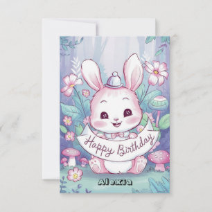 Magie Hübsch Bunny Digital Geburtstag Karte