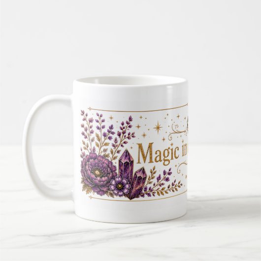 Magie im Alltag (Weiß) Kaffeetasse (Links)
